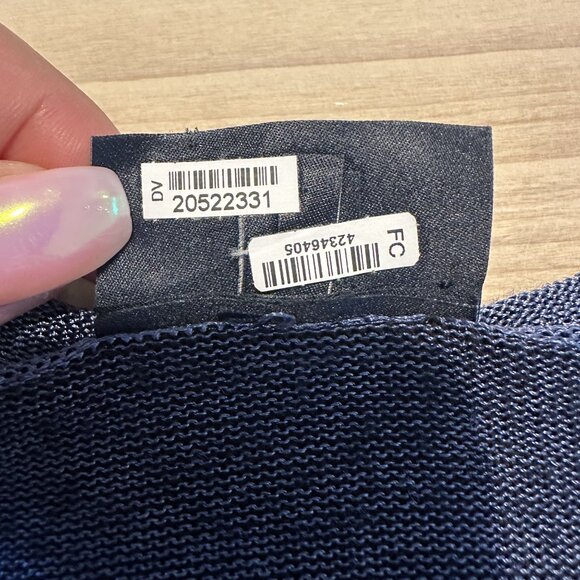 ARMANI Jeans Dark Blue V-Neck Long Sleeve Wool Blend Knit Sweater Men's 3XL - Picture 5 of 8